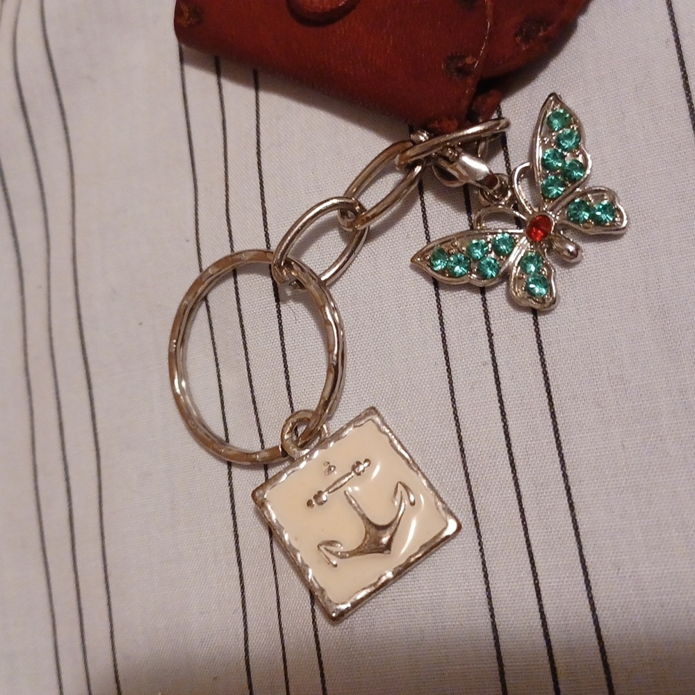 5 For $15 Keychain butterfly charm, anchor charm - Picture 4 of 6